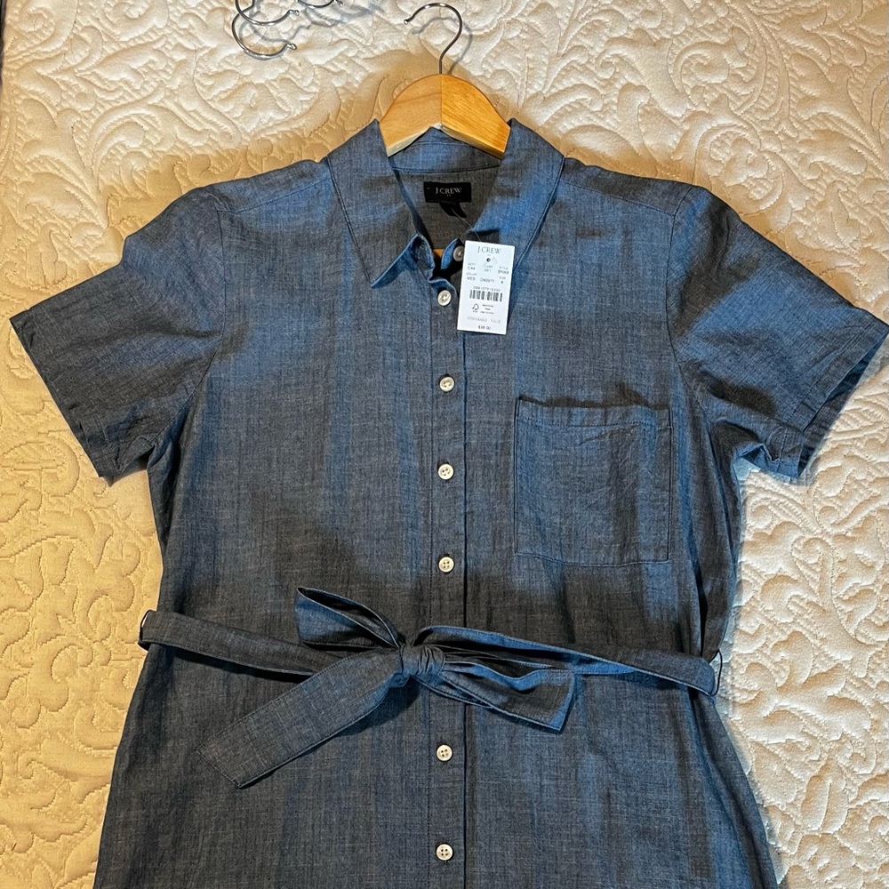Chambray shirt dress
